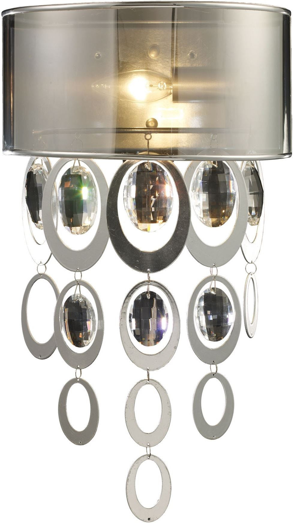Parisienne 1 Light Wall Sconce In Silver Leaf