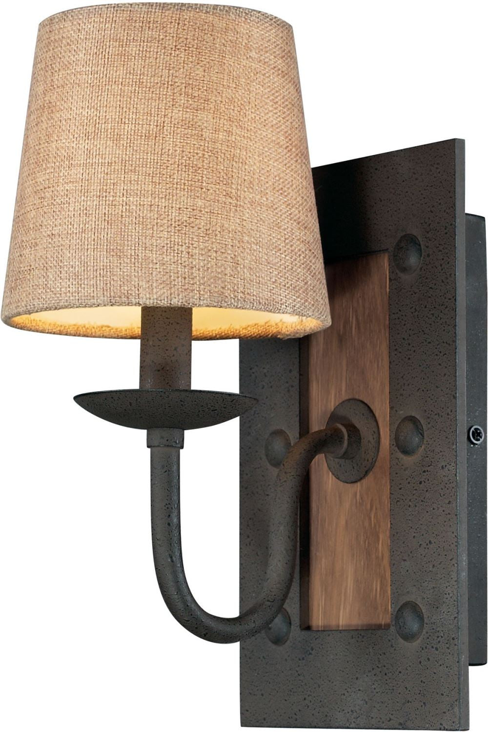 Early American 1 Light Wall Sconce In Vintage Rust