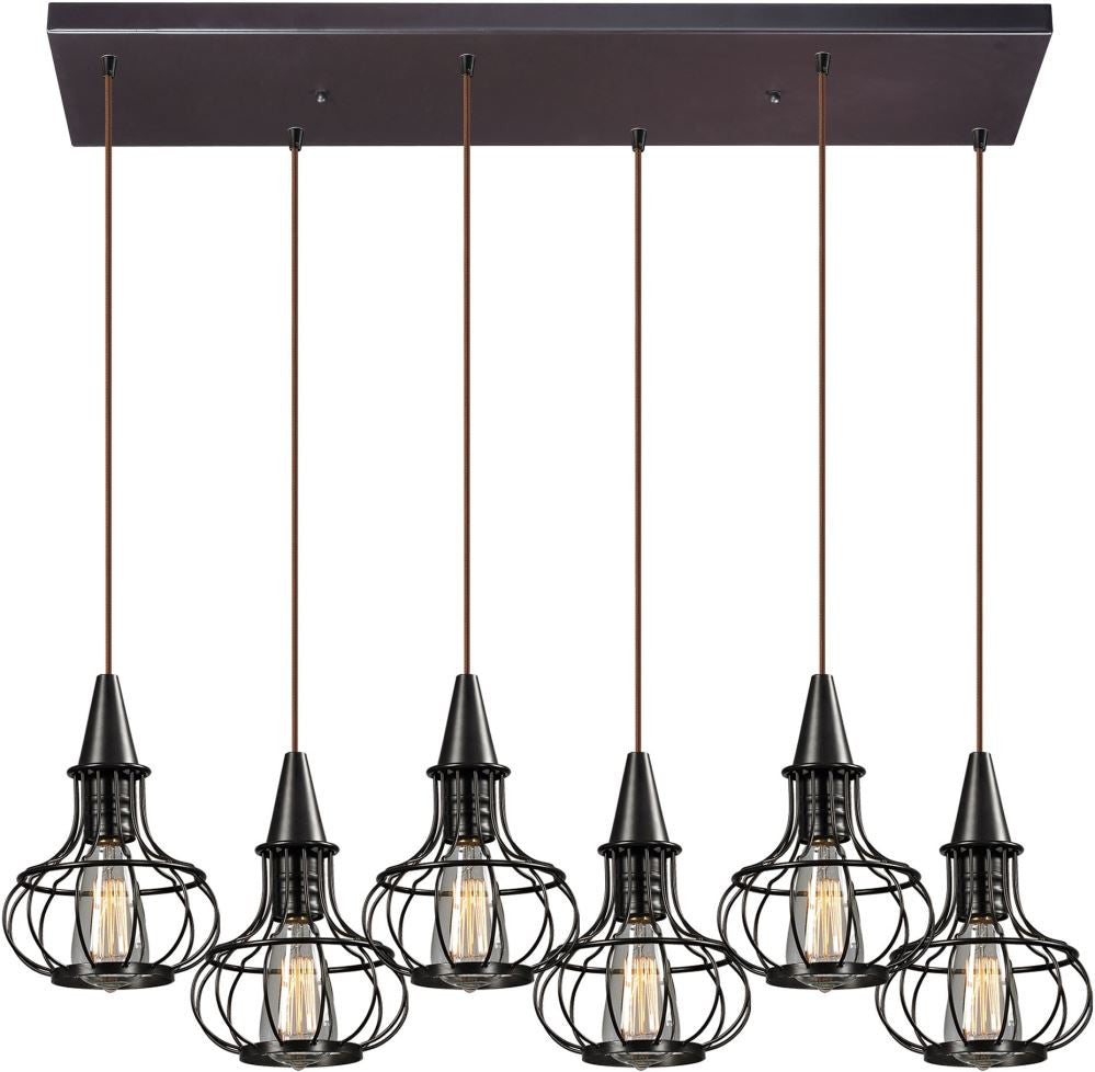 Yardley 6 Light Pendant In Oil Rubbed Bronze