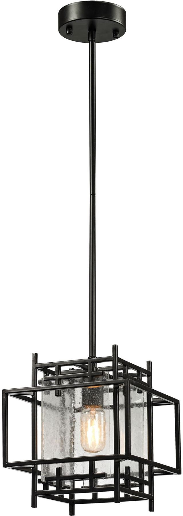 Intersections 1 Light Pendant In Oil Rubbed Bronze