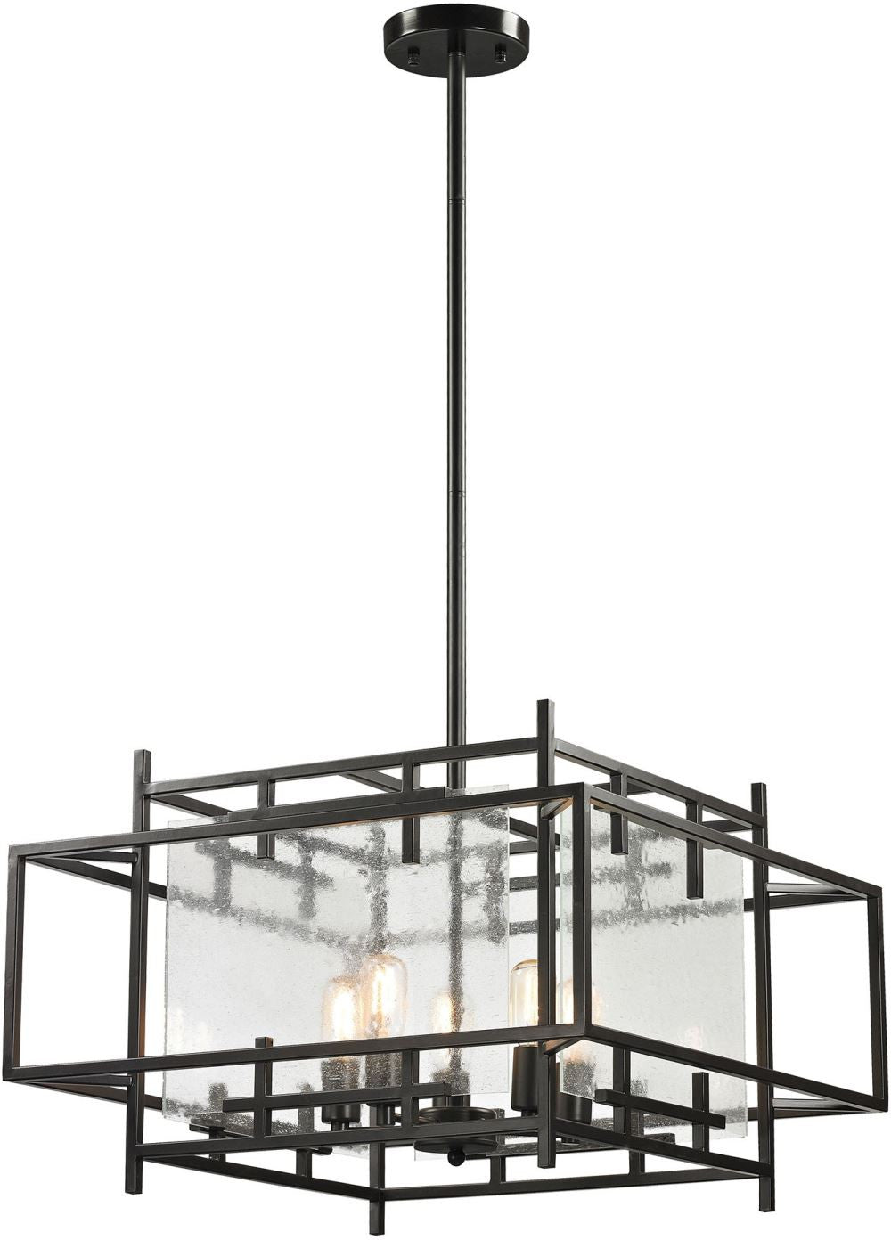 Intersections 5 Light Pendant In Oil Rubbed Bronze