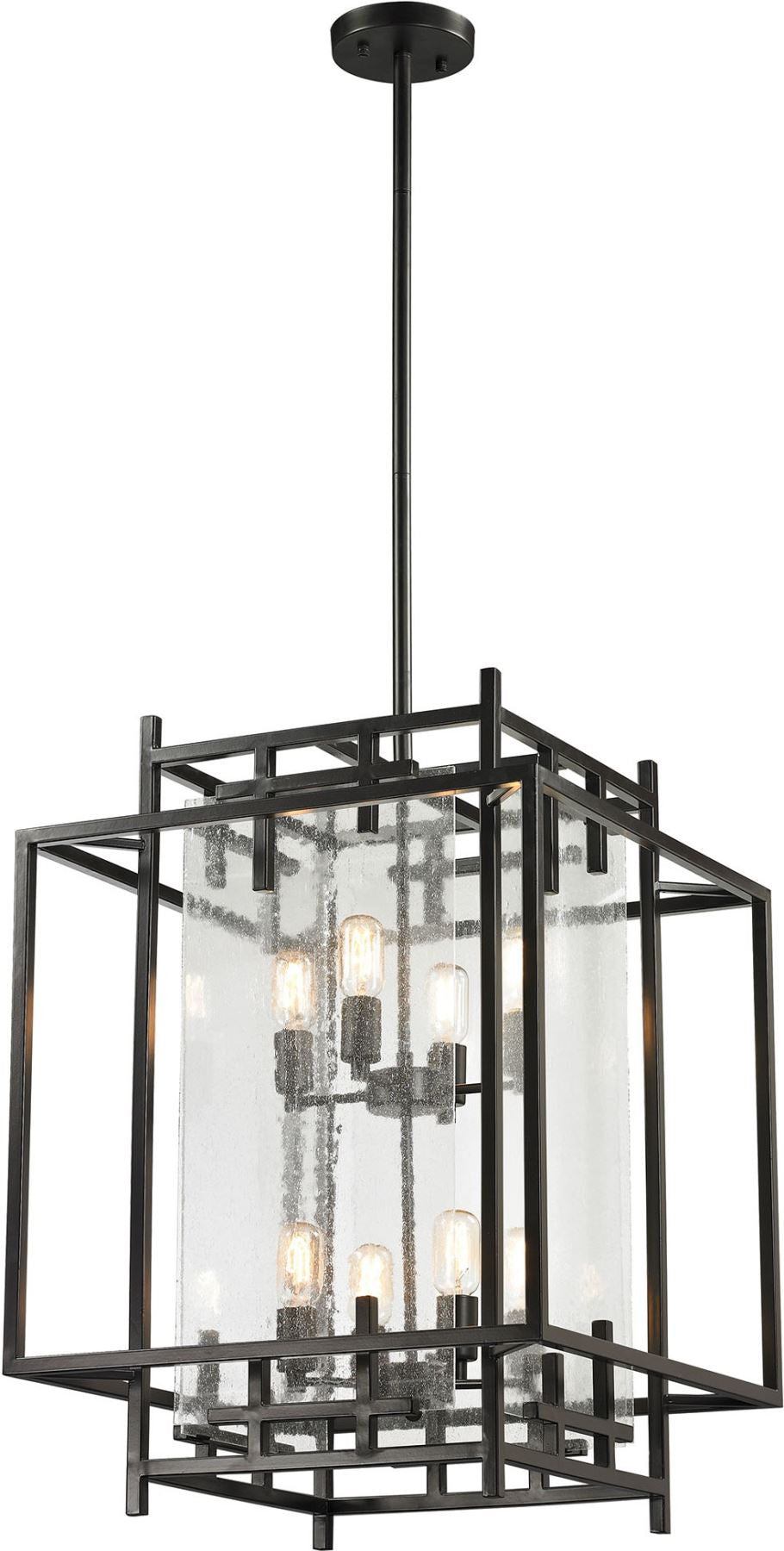 Intersections 8 Light Pendant In Oil Rubbed Bronze