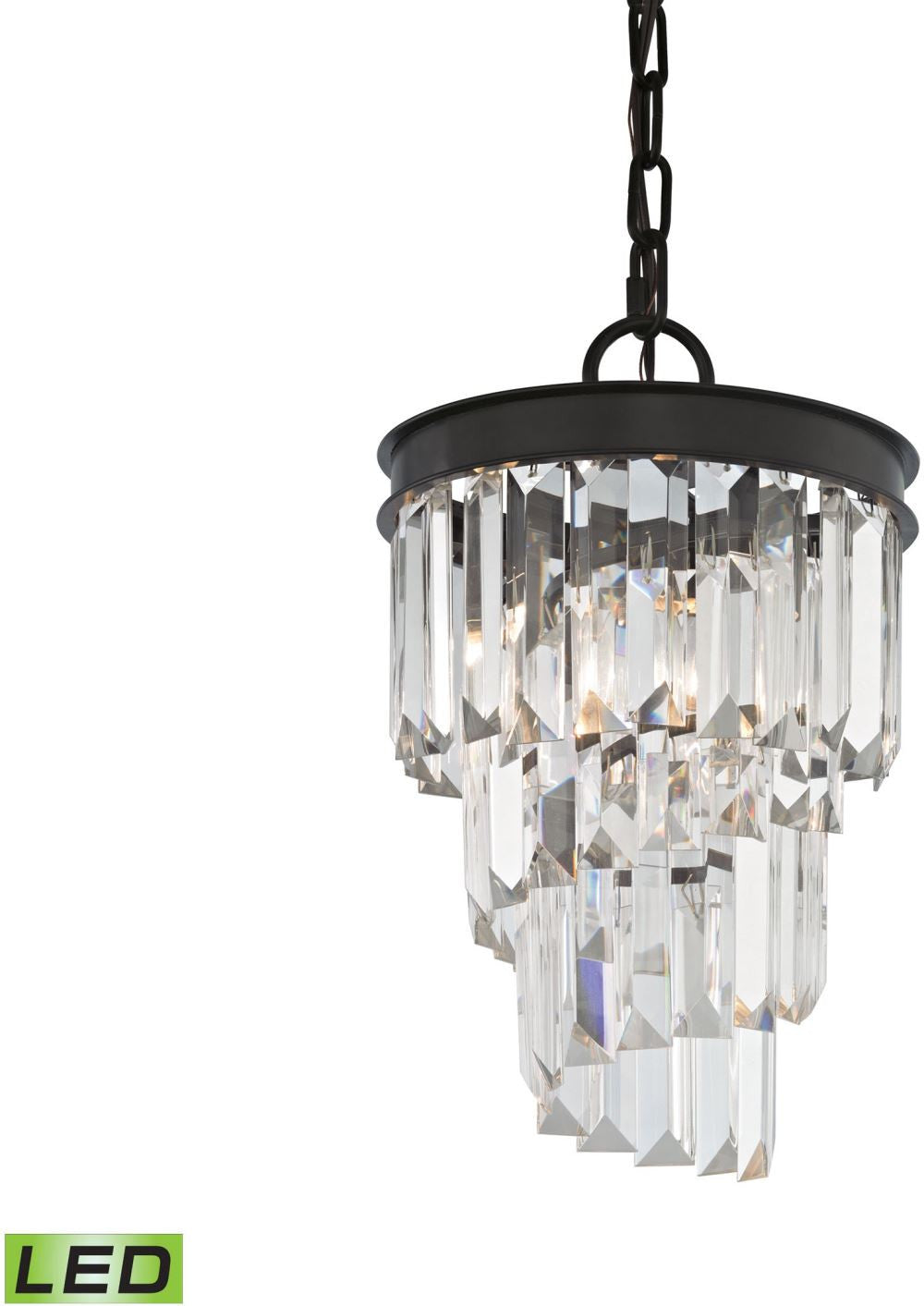 Palacial 1 Light Led Pendant In Oil Rubbed Bronze