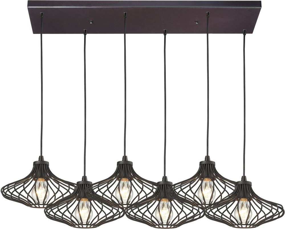 Yardley 6 Light Pendant In Oil Rubbed Bronze