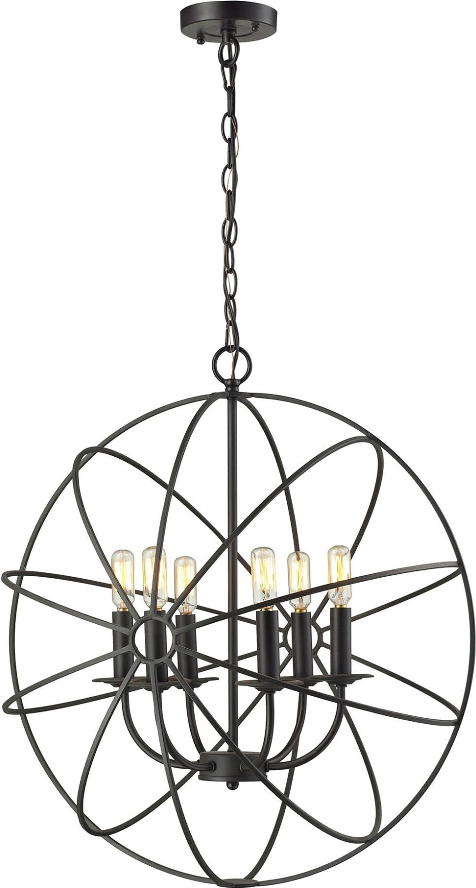 Yardley 6 Light Chandelier In Oil Rubbed Bronze