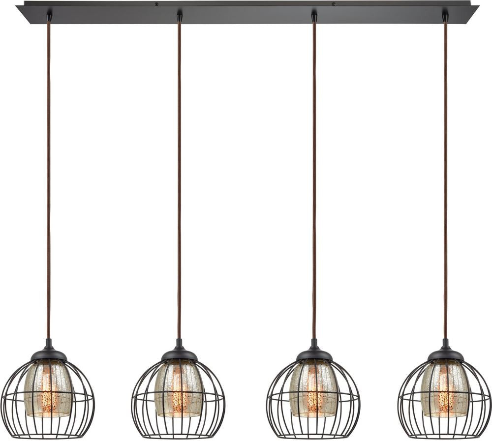 Yardley 4 Light Pendant In Oil Rubbed Bronze