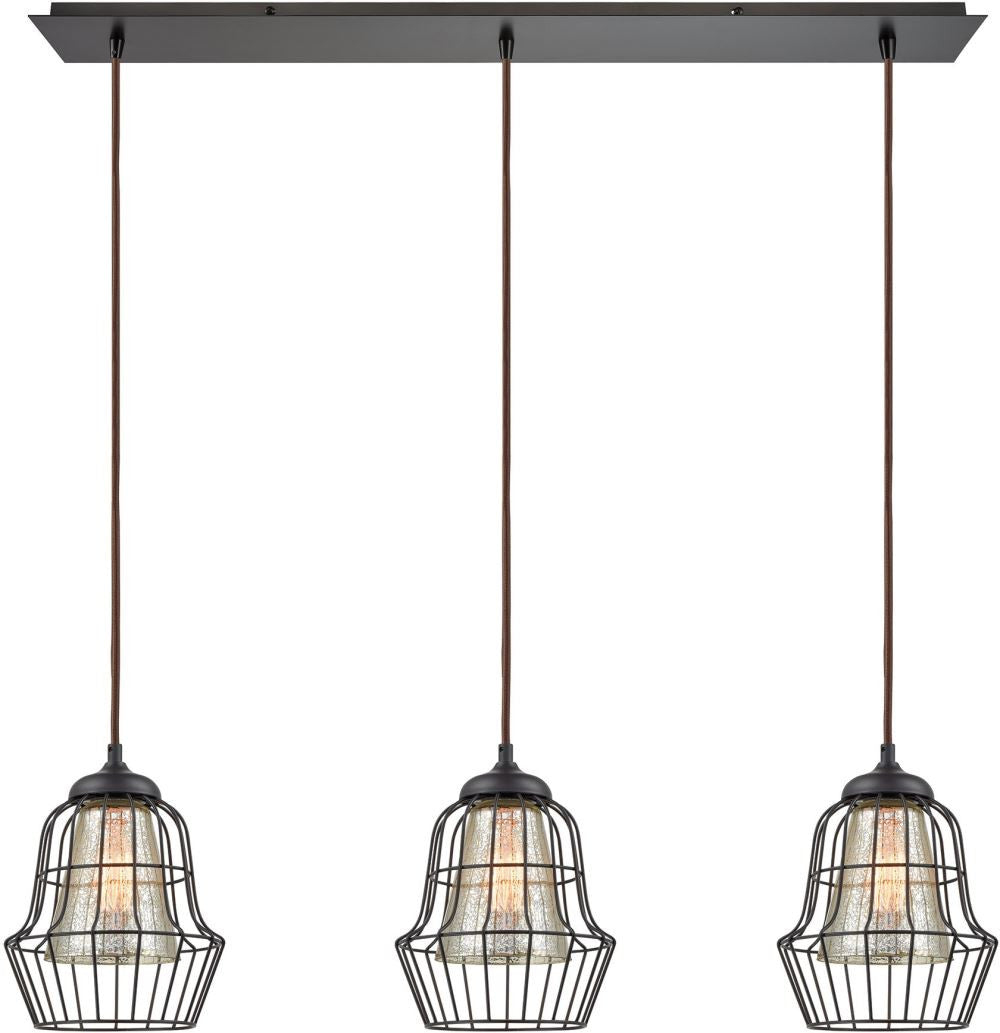 Yardley 3 Light Pendant In Oil Rubbed Bronze