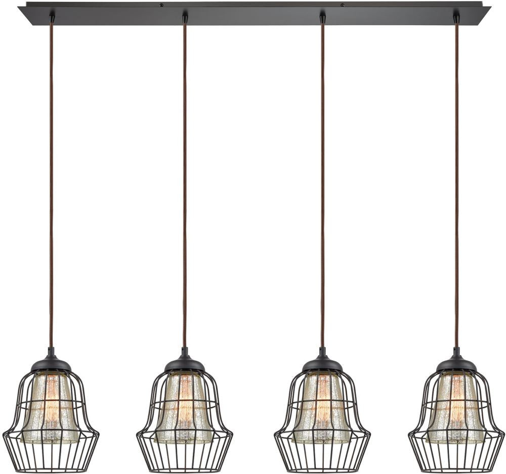Yardley 4 Light Pendant In Oil Rubbed Bronze