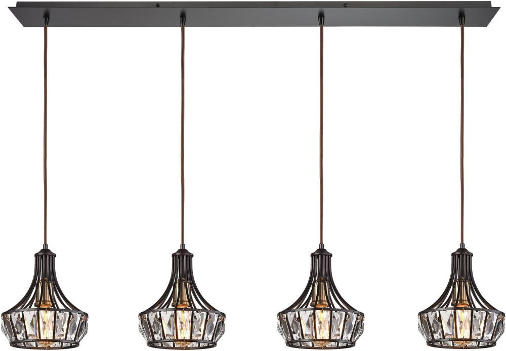 Yardley 4 Light Pendant In Oil Rubbed Bronze