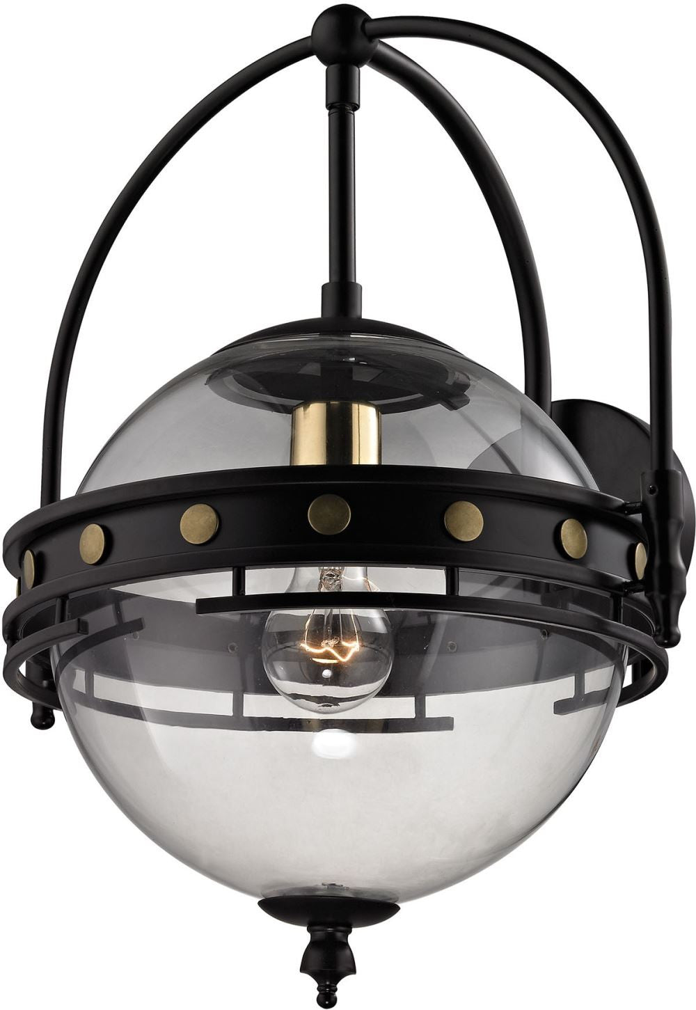 Encompass 1 Light Sconce In Oil Rubbed Bronze and Clear Glass