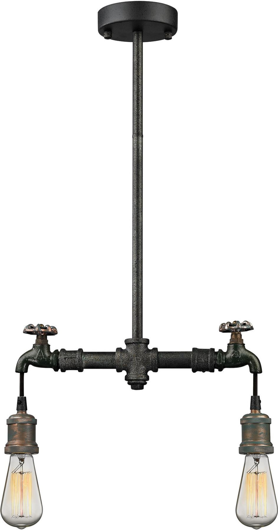 Jonas 2 Light Pendant In Weathered Multitone