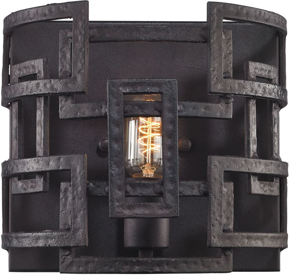 Garriston 1 Light Wall Sconce In Clay Iron