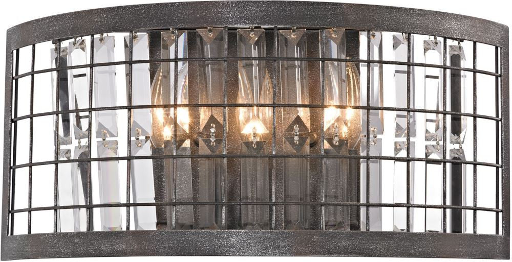 Nadina 3 Light Wall Sconce In Silverdust Iron