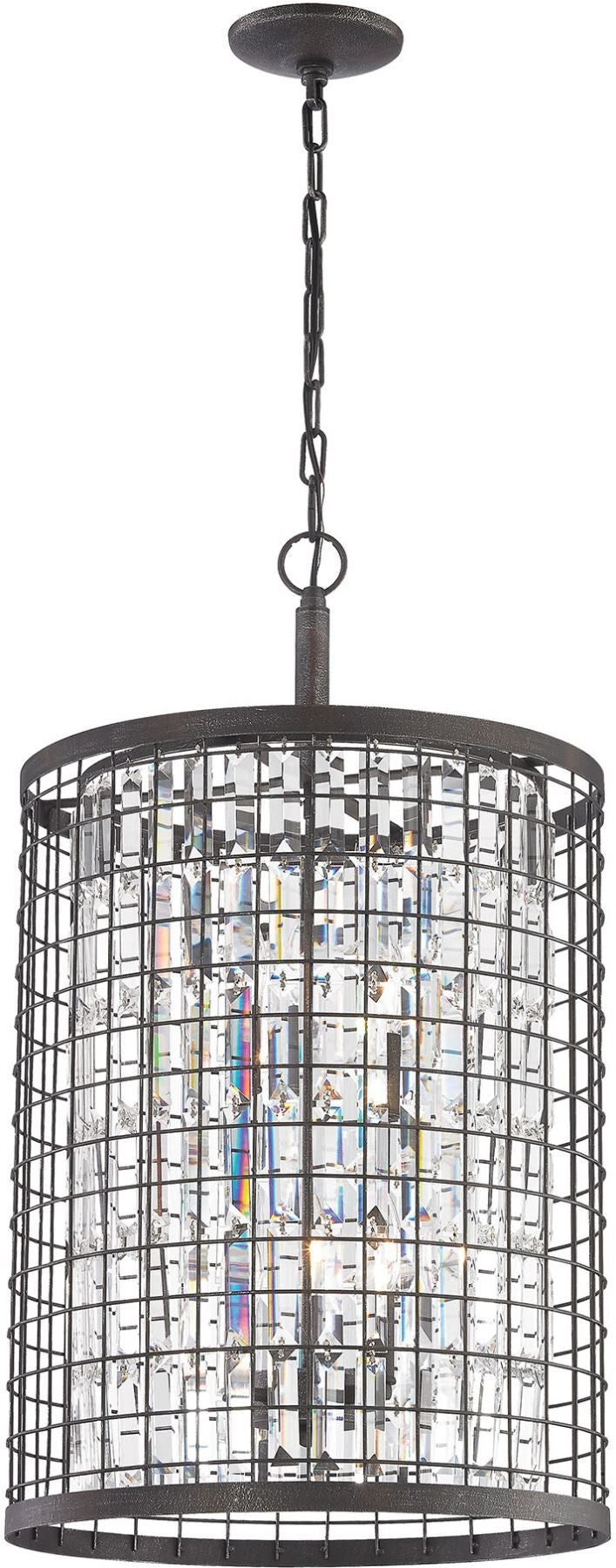 Nadina 4 Light Chandelier In Silverdust Iron