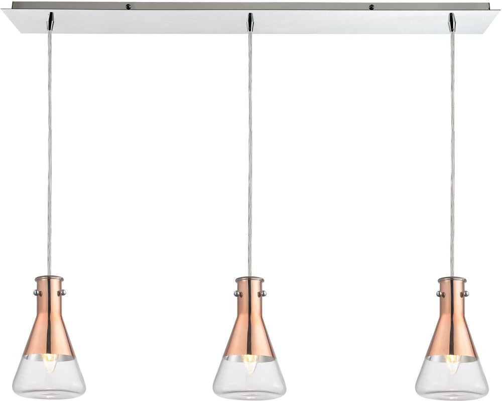Olean 3 Light Pendant In Polished Chrome