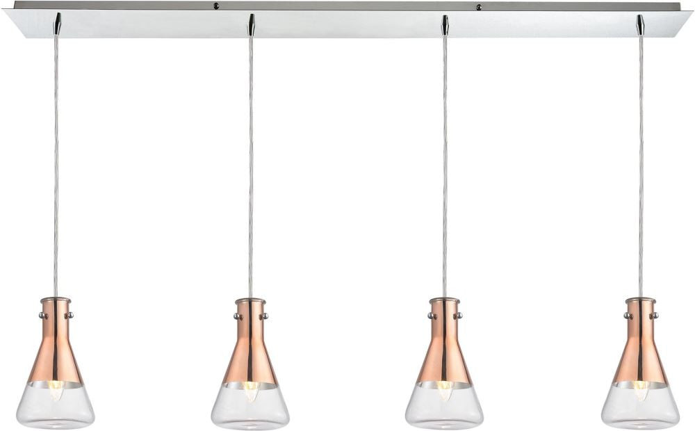 Olean 4 Light Pendant In Polished Chrome
