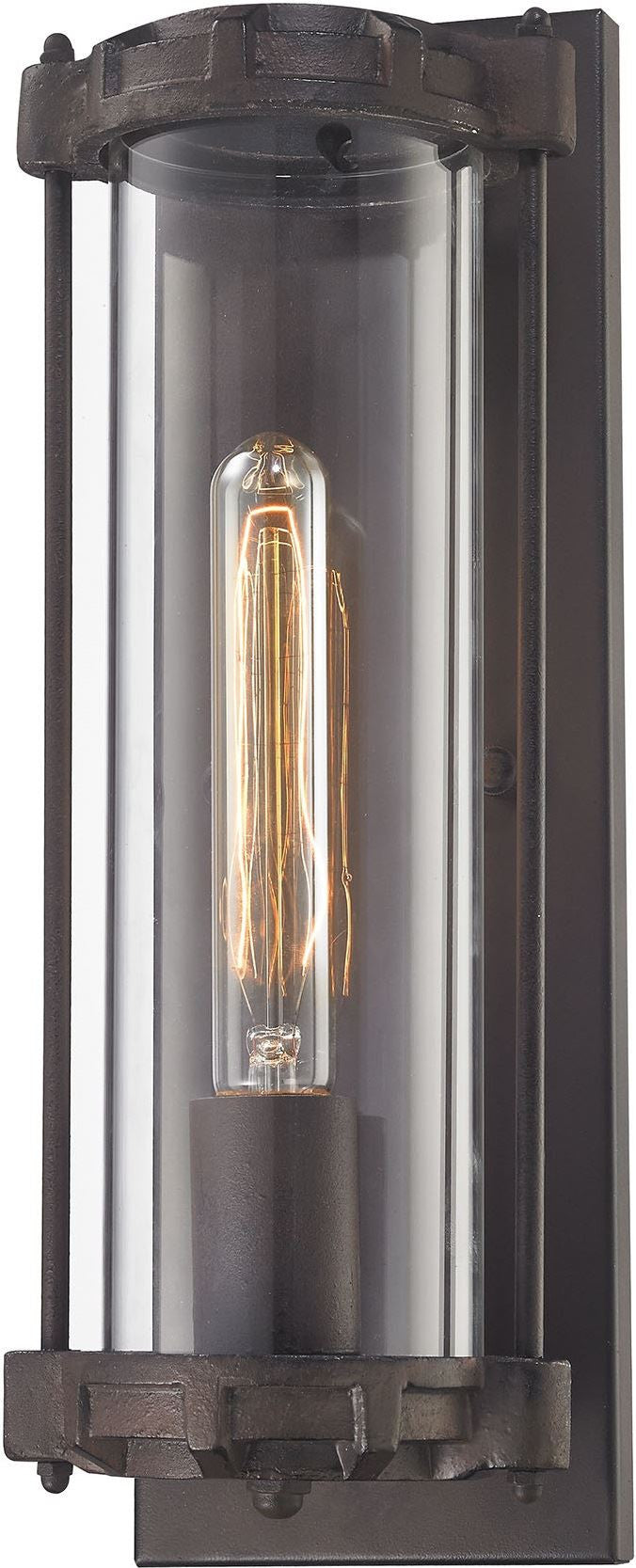 Chasebrook 1 Light Led Wall Sconce In Clay Iron