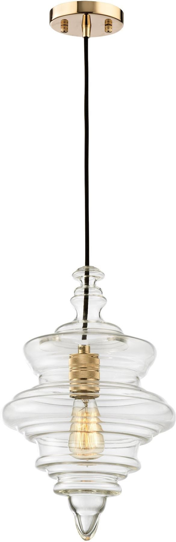 Feelix 1 Light Pendant In Polished Gold