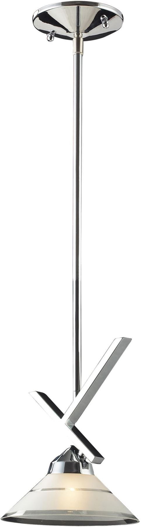 Refraction 1 Light Pendant In Polished Chrome