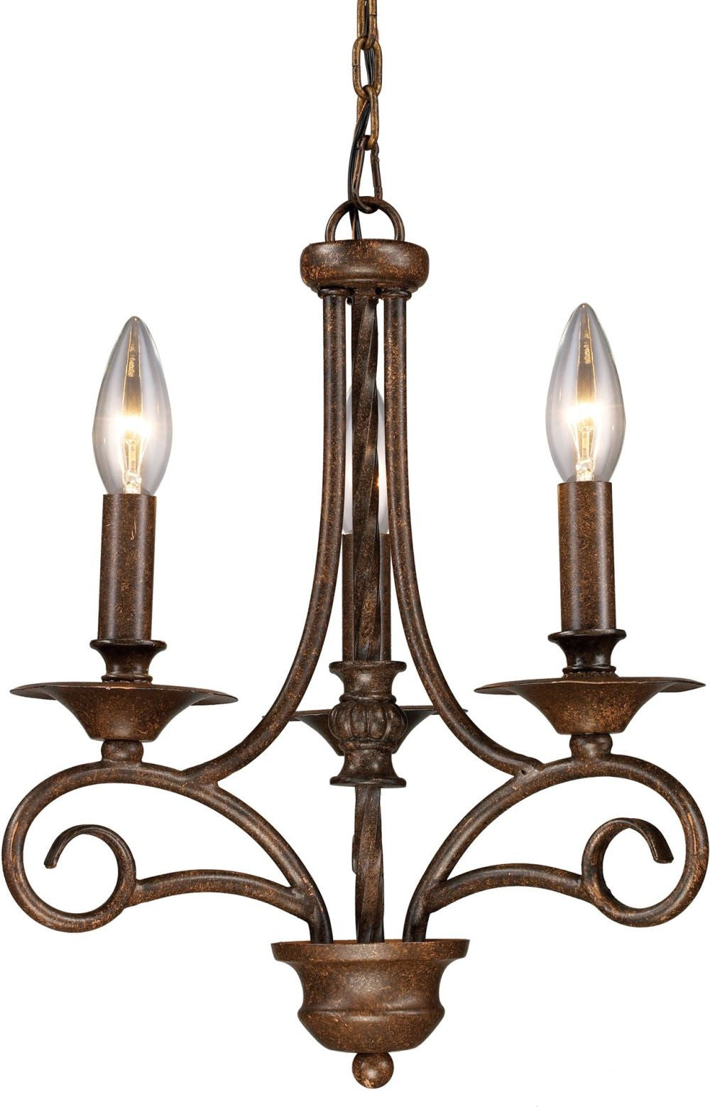 Gloucester 3 Light Chandelier In Weathered Bronze