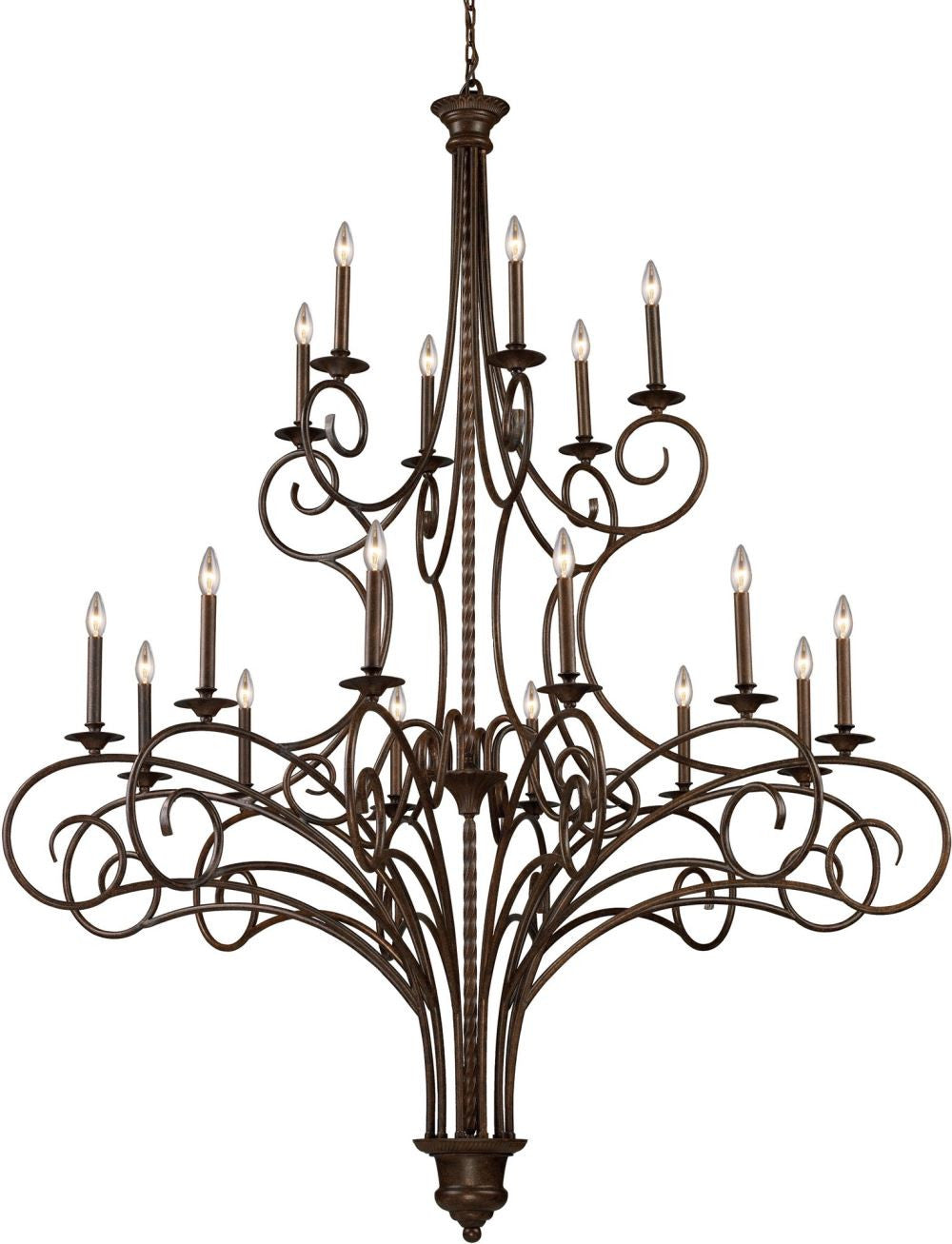 Gloucester 18 Light Chandelier In Weathered Bronze