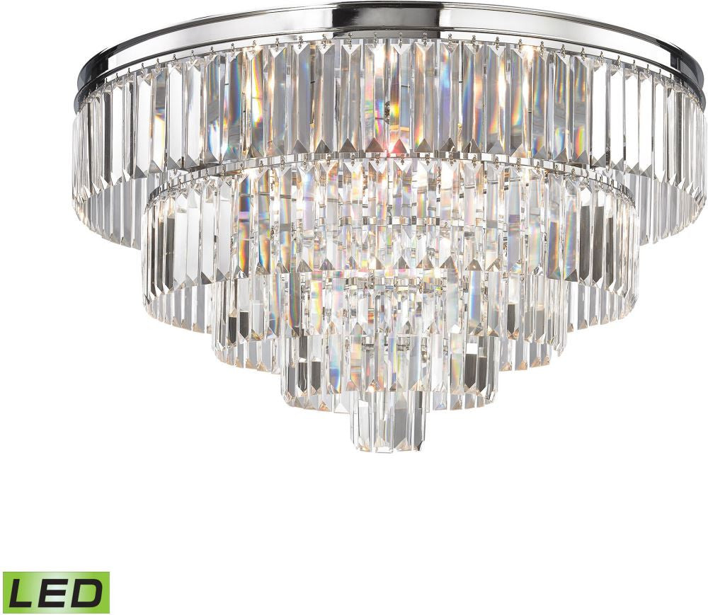 Palacial 6 Light Led Chandelier In Polished Chrome