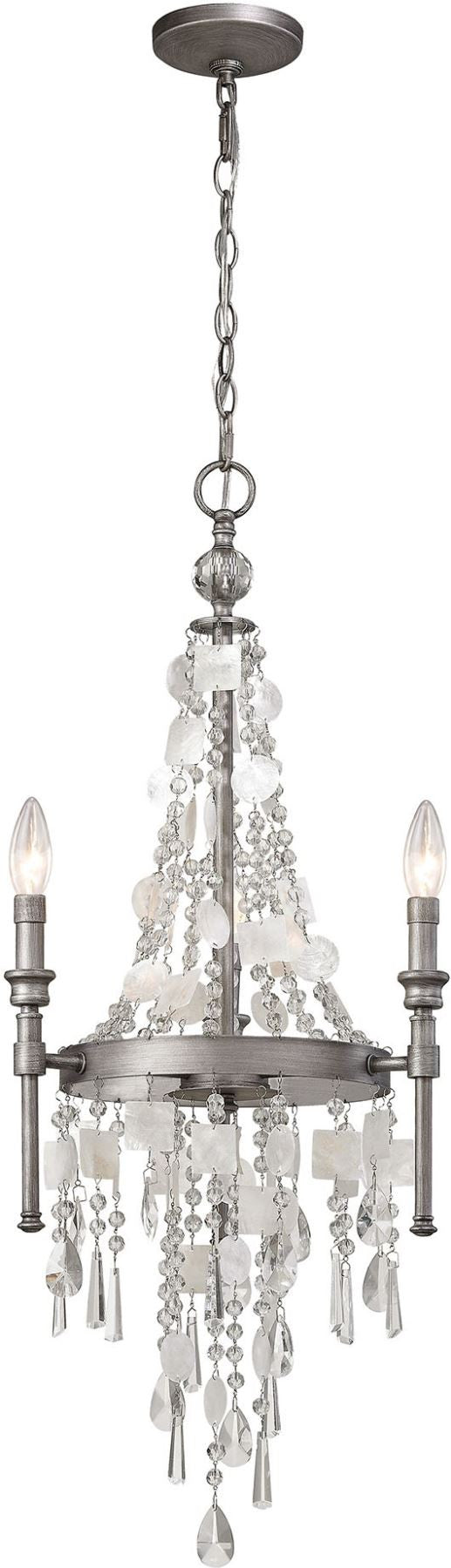 Alexandra 3 Light Led Chandelier In Weathered Zinc
