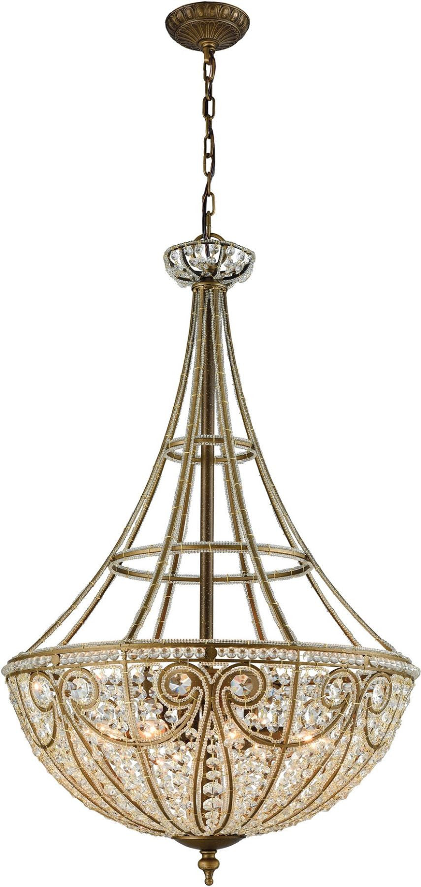 Elizabethan 8 Light Pendant In Dark Bronze