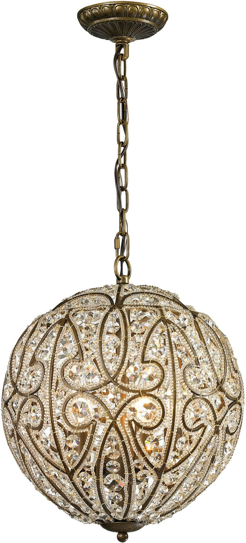 Elizabethan 5 Light Pendant In Dark Bronze