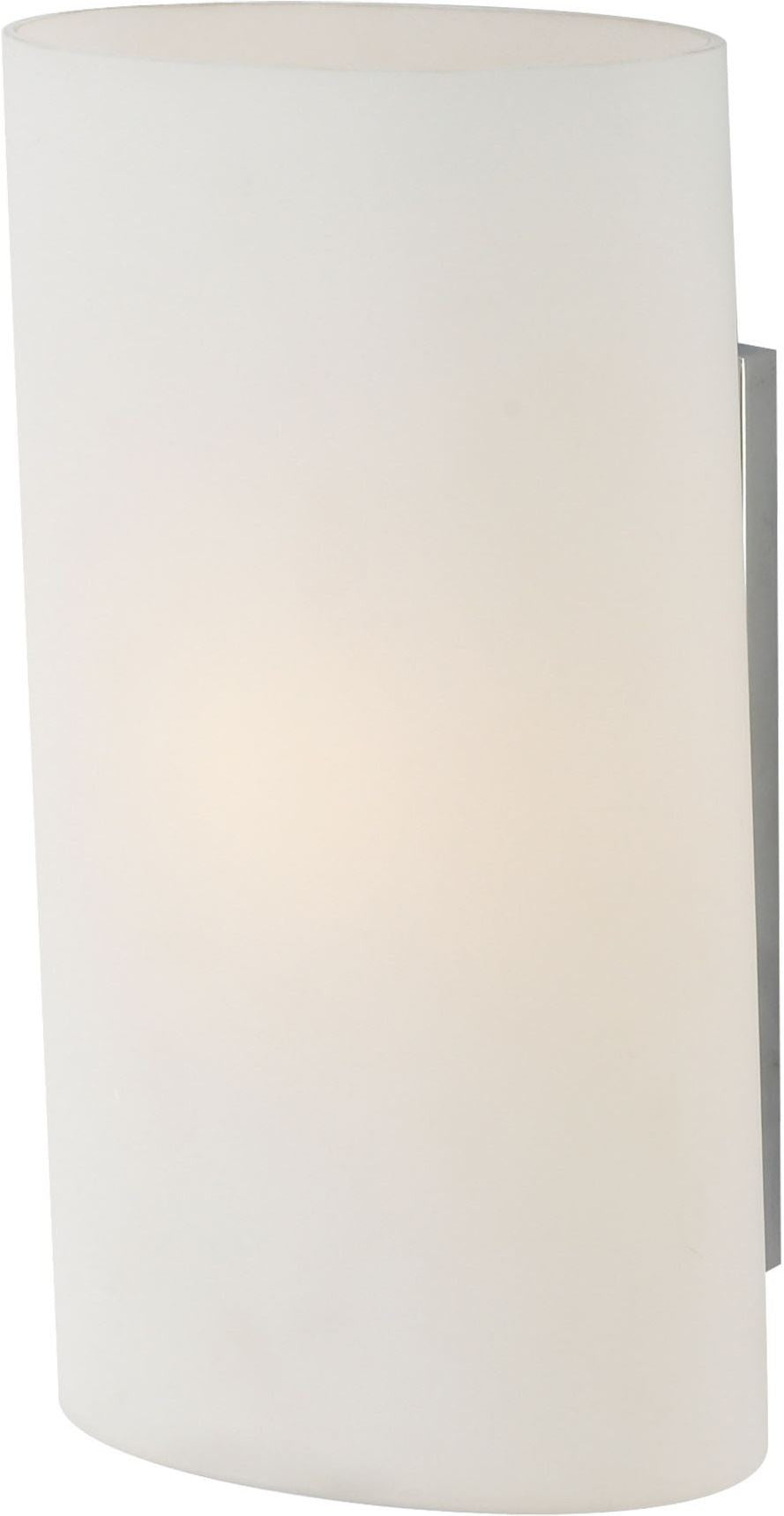 Ovo 1 Light Sconce In Chrome With White Opal Glass
