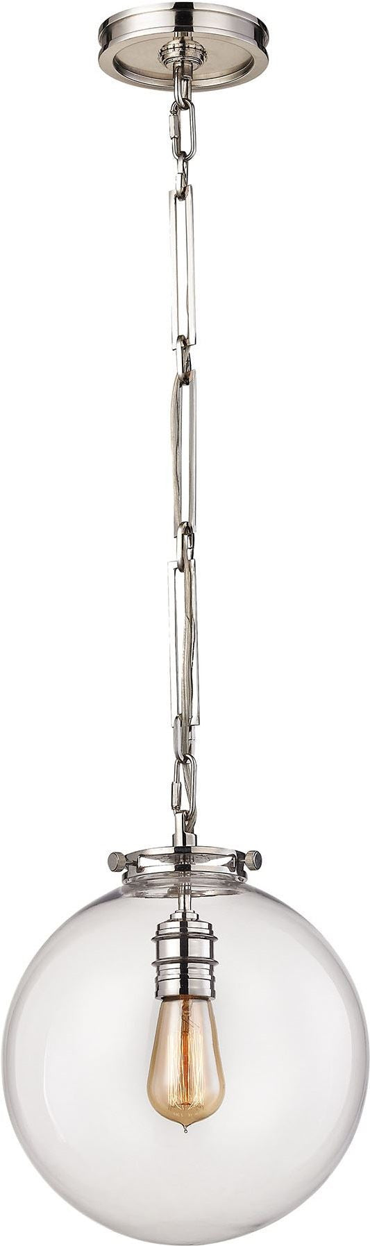 Gramercy 1 Light Pendant In Polished Nickel