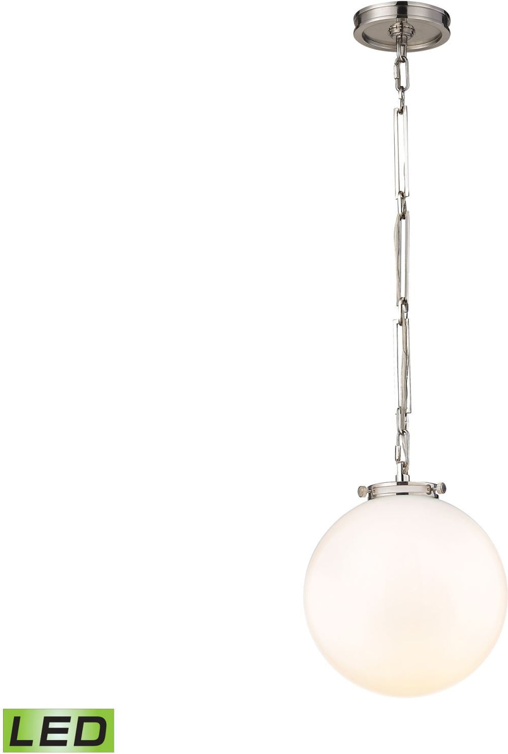 Gramercy 1 Light Led Pendant In Polished Nickel
