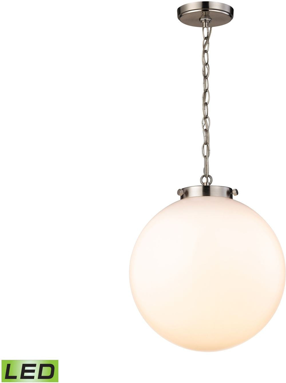 Gramercy 1 Light Led Pendant In Satin Nickel