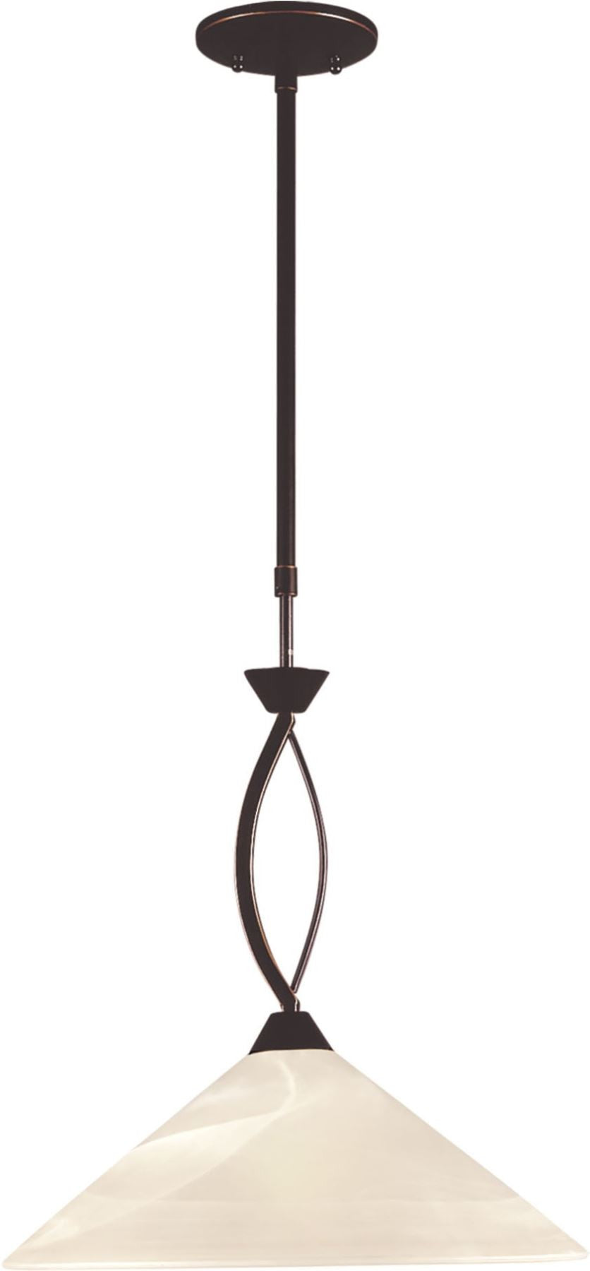 Elysburg 1 Light Pendant In Oil Rubbed Bronze and White Glass