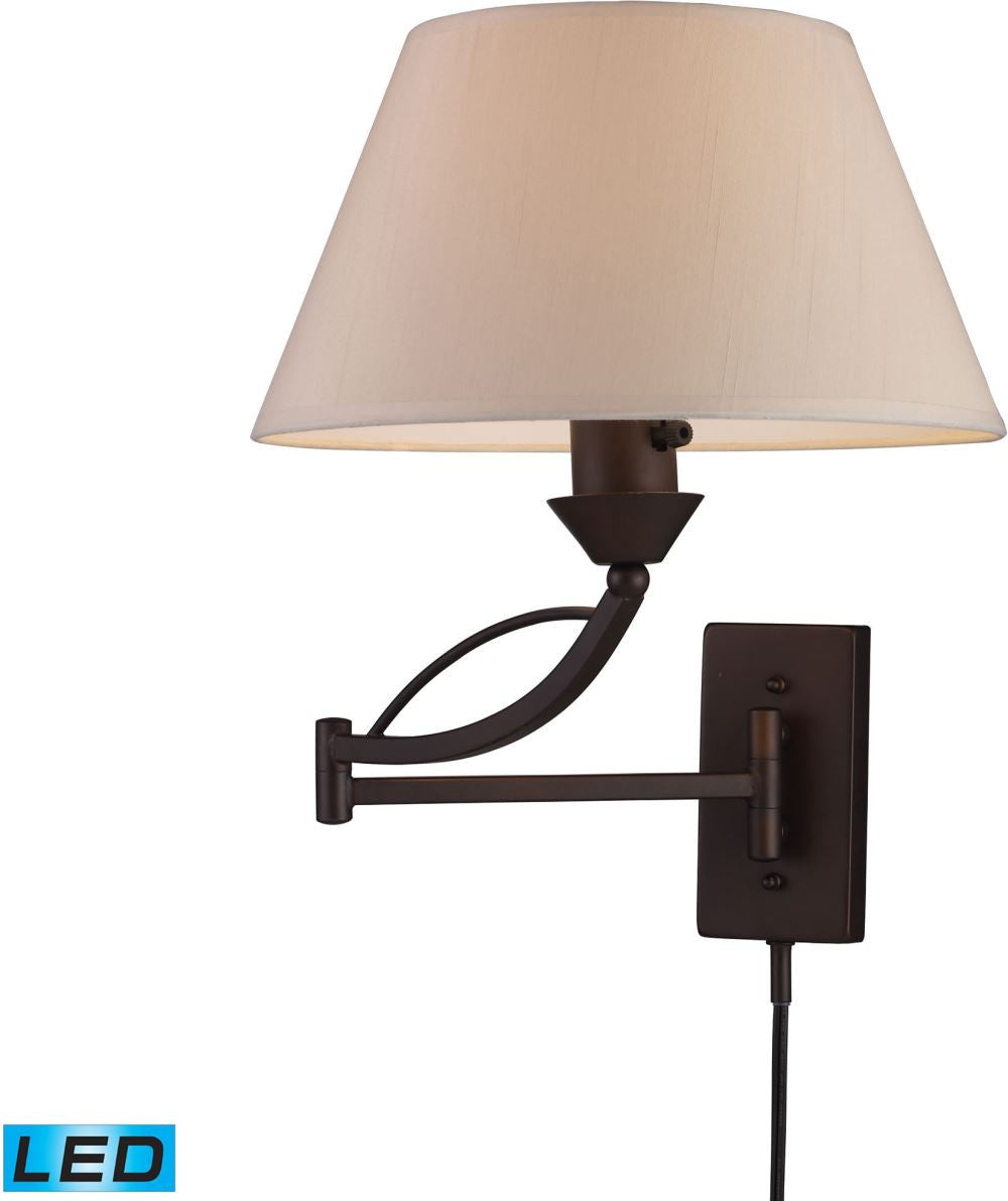 Elysburg 1 Light Led Swingarm Sconce In Aged Bronze