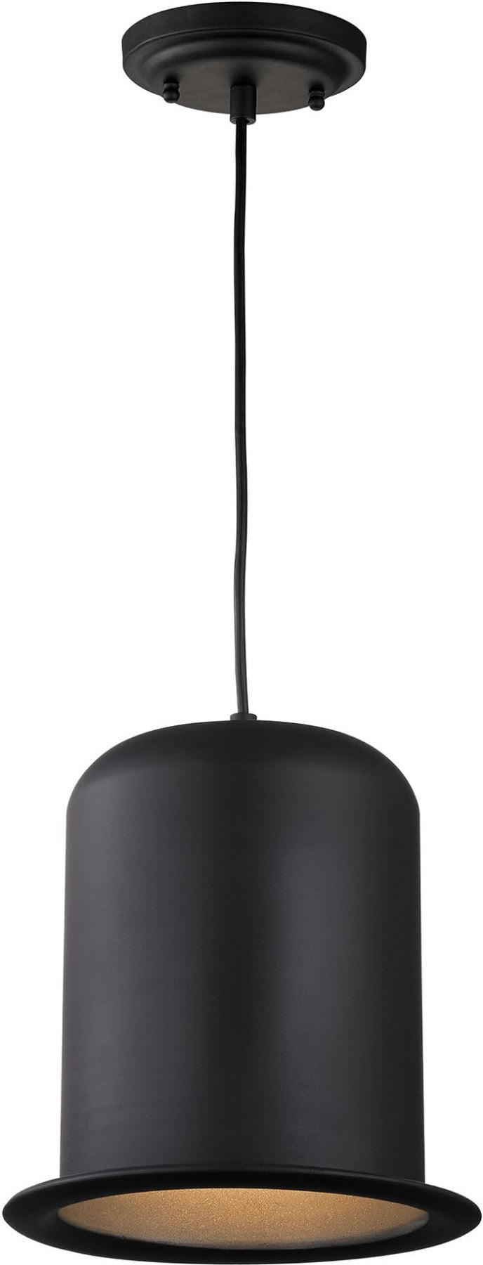 Chapeau 1 Light Pendant In Matte Black