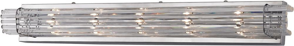 Quebec 5 Light Crystal Vanity In Chrome