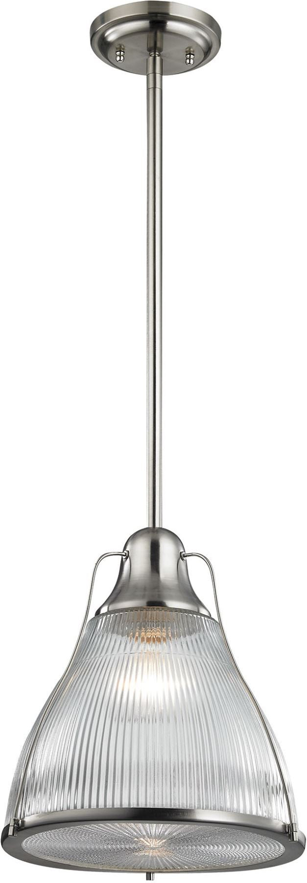 Halophane 1 Light Pendant In Brushed Nickel