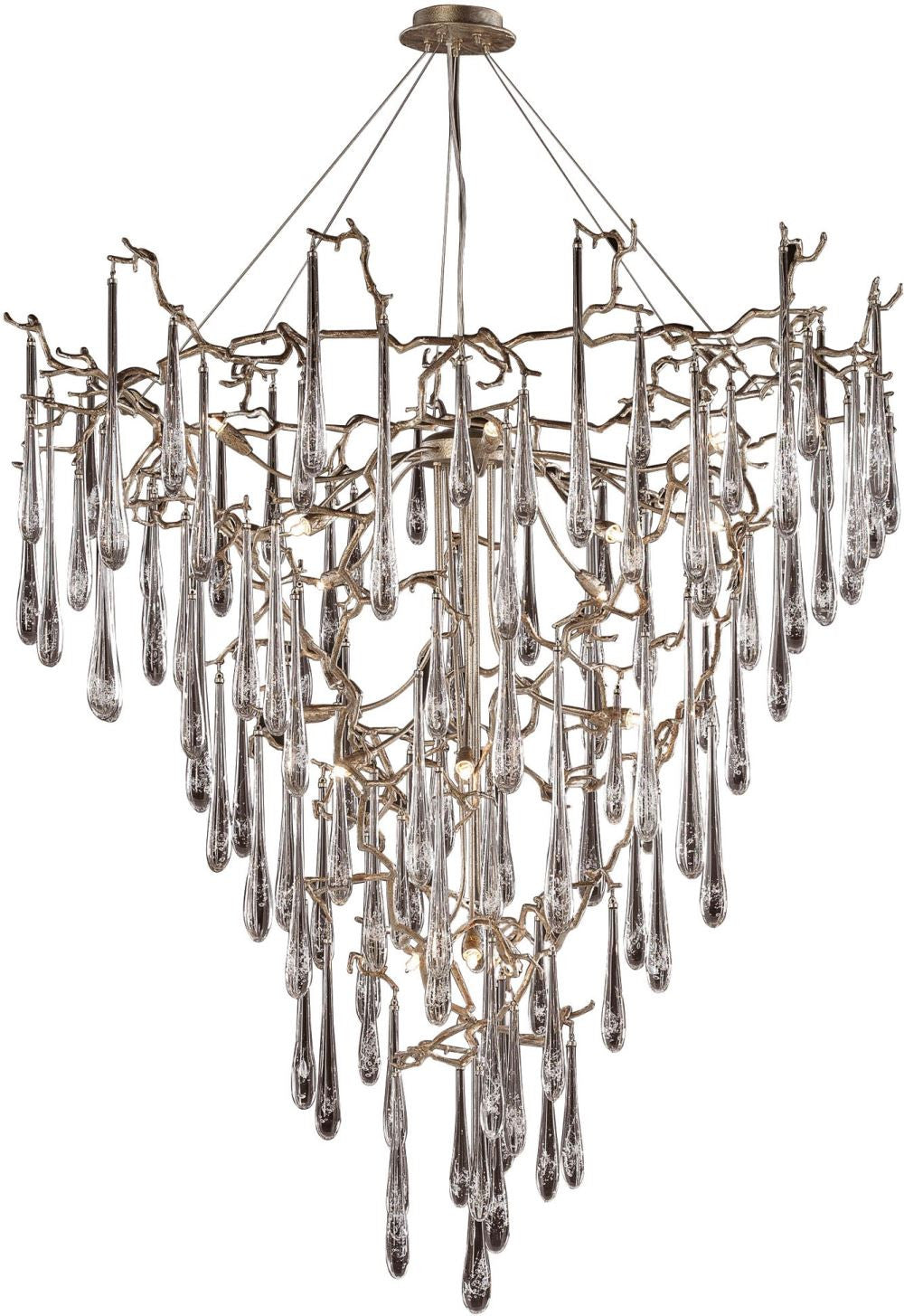Veubronce 19 Light Chandelier In Tahla Bronze and Clear Crystal