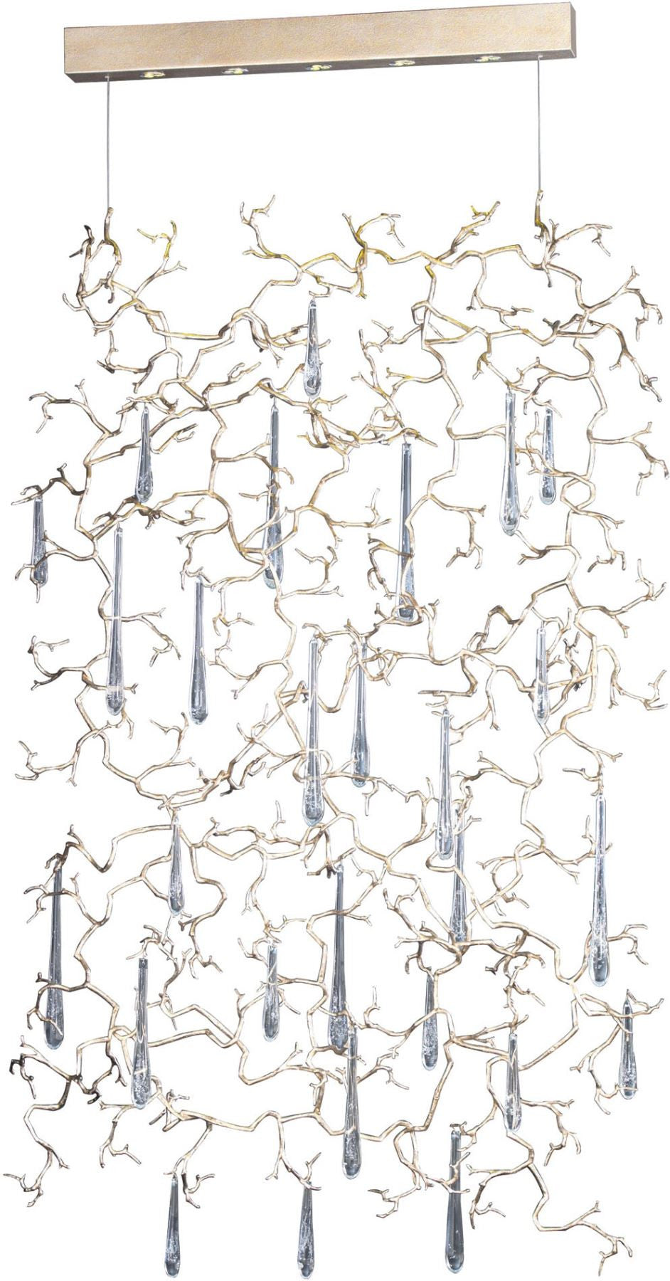 Veubronce 5 Light Chandelier In Silver Leaf