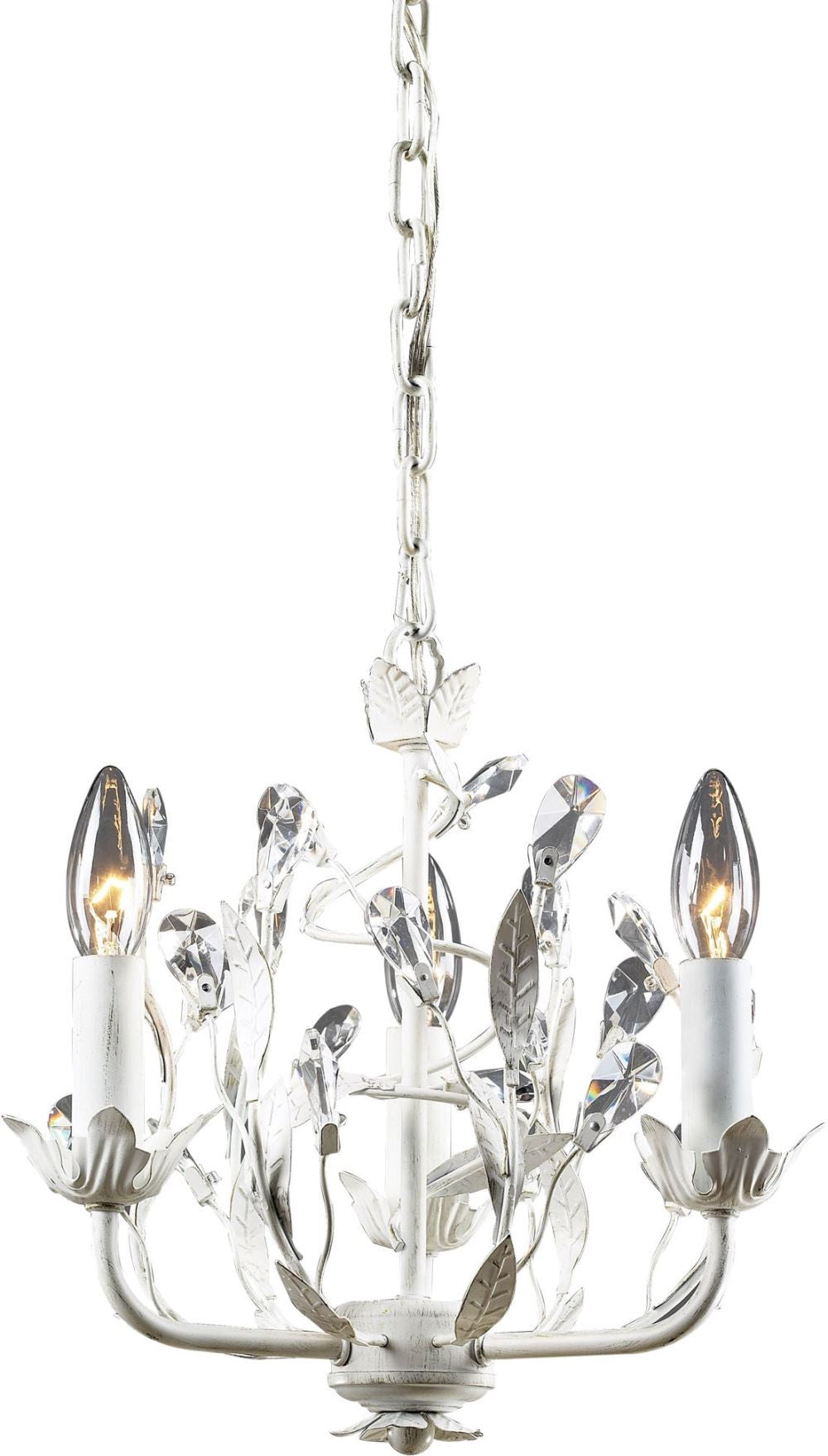Circeo 3 Light Chandelier In Antique White