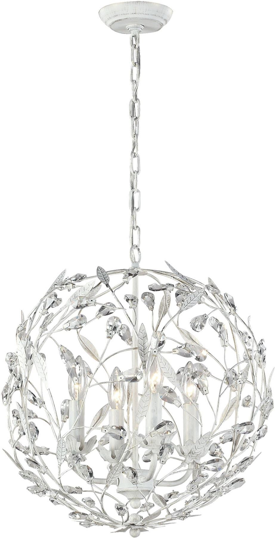 Circeo 4 Light Pendant In Antique White