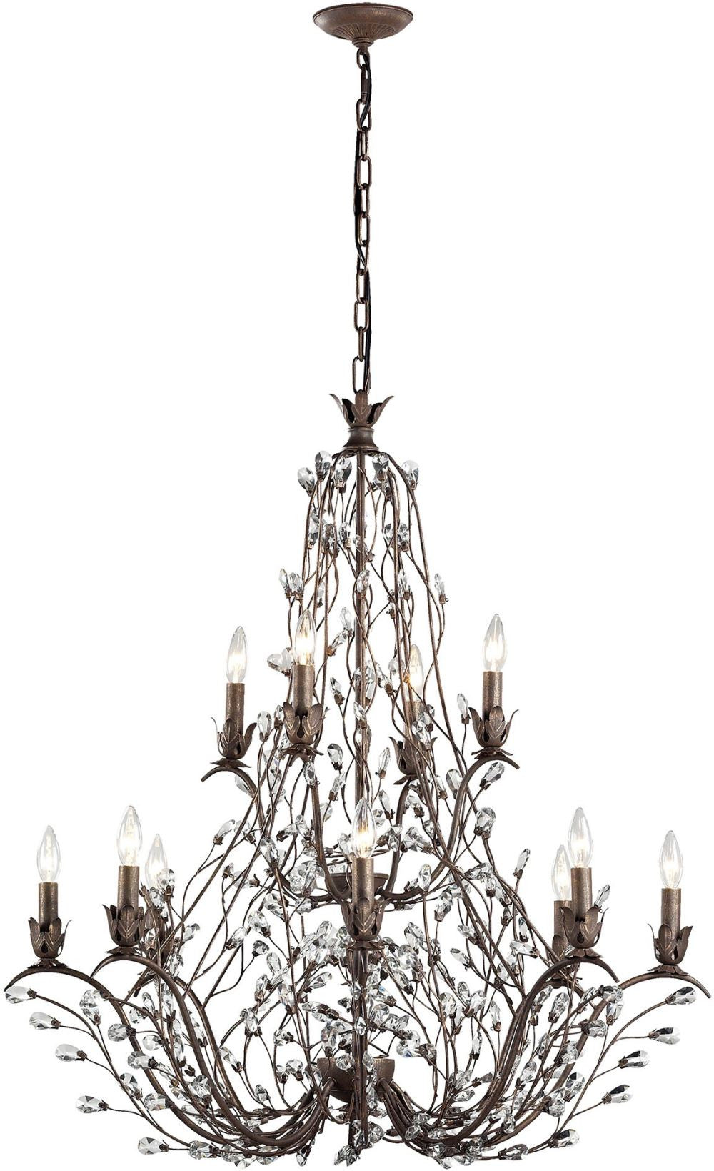 Sagemore 12 Light Chandelier In Bronze Rust