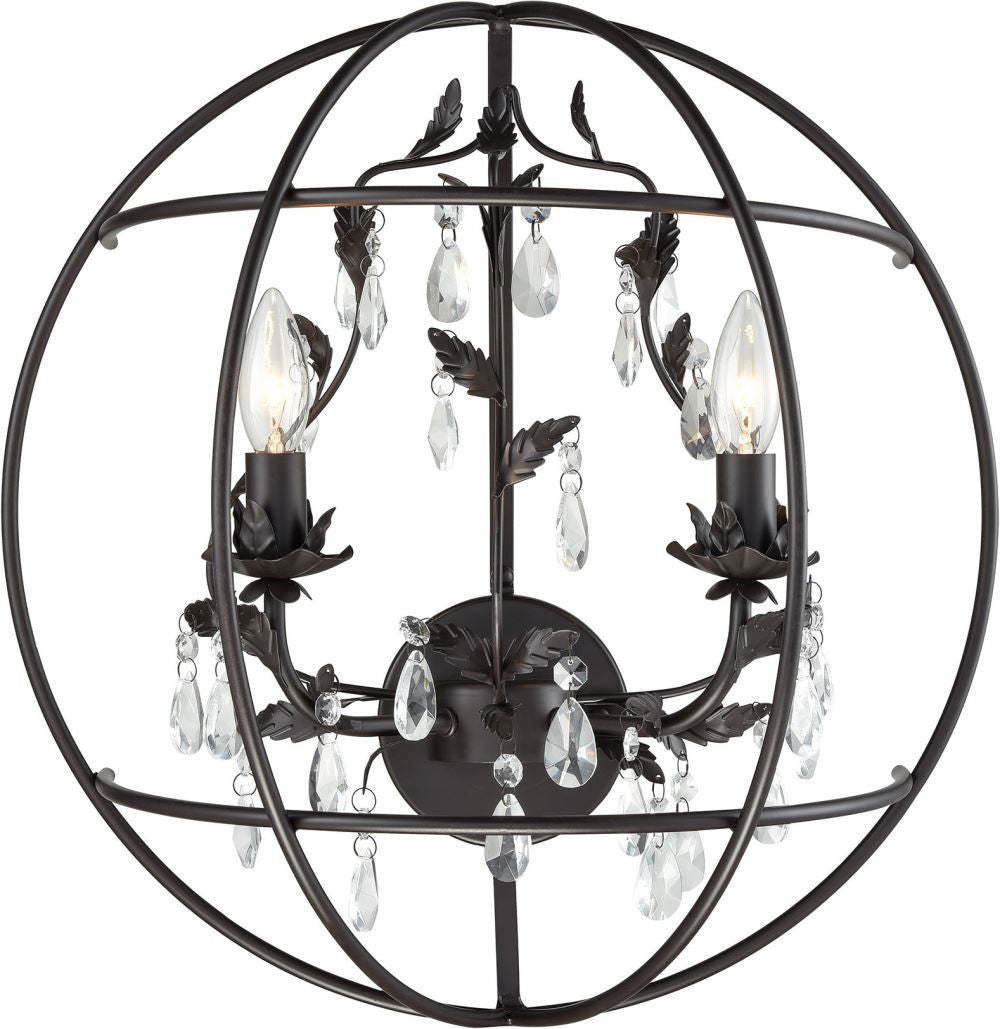 Bridget 2 Light Sconce In Oil Rubbed Bronze