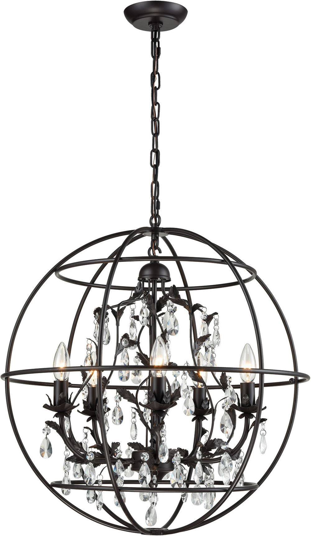 Bridget 5 Light Chandelier In Oil Rubbed Bronze