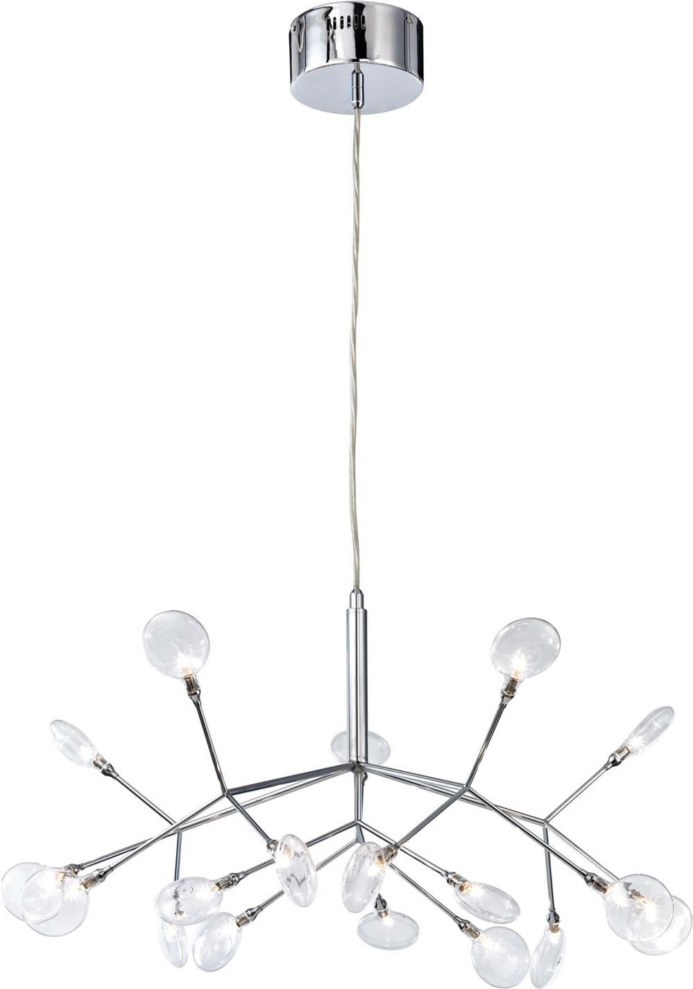 Flavante 18 Light Chandelier In Polished Chrome