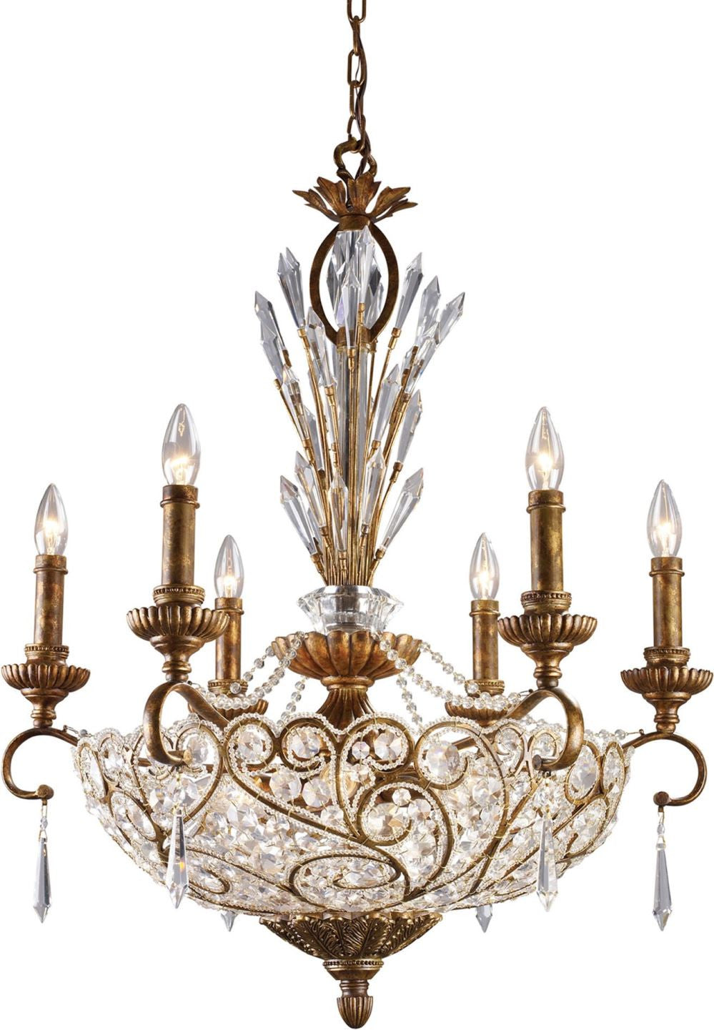 Senecal 12 Light Chandelier In Spanish Bronze