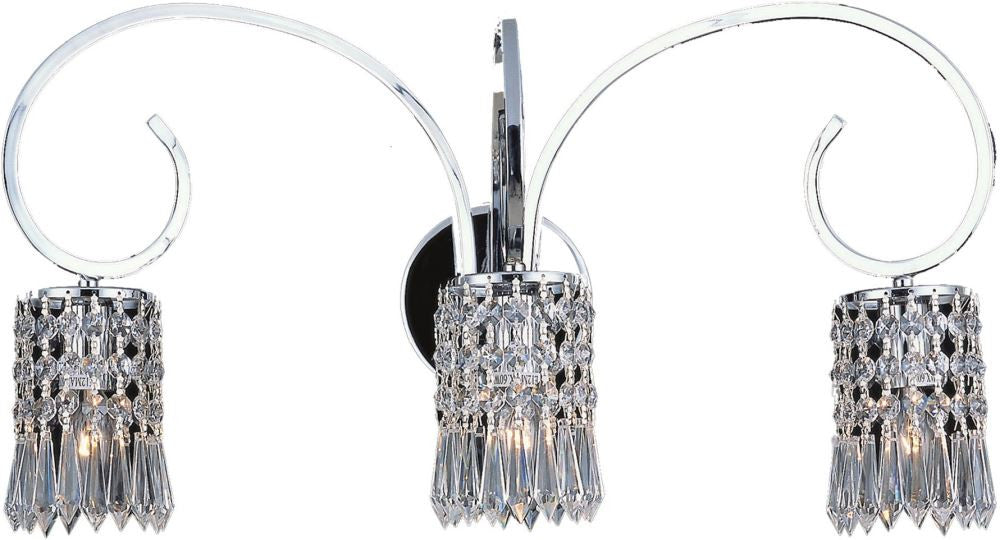 Optix 3 Light Wall Sconce In Chrome
