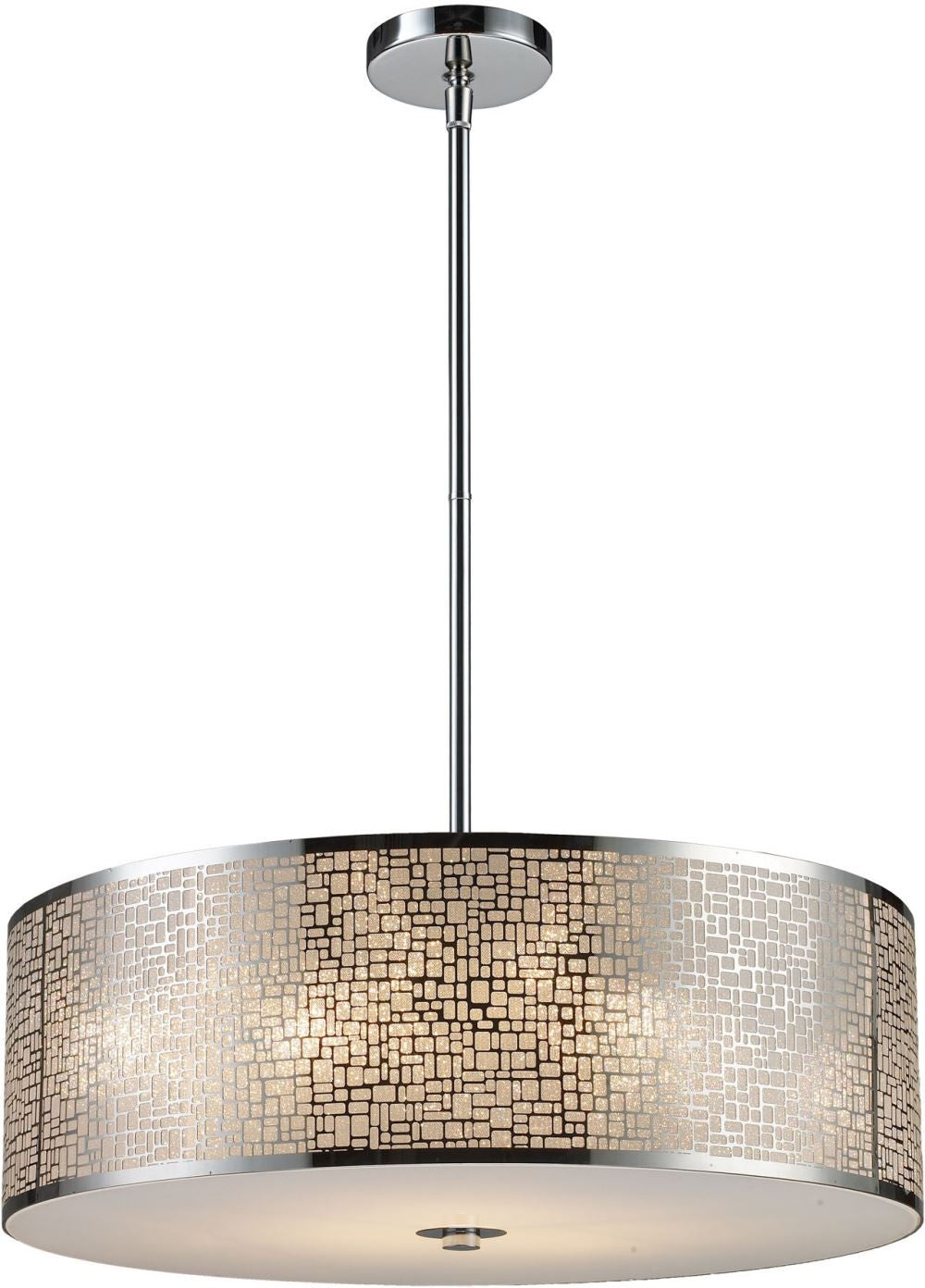 Medina 5 Light Pendant In Polished Stainless Steel