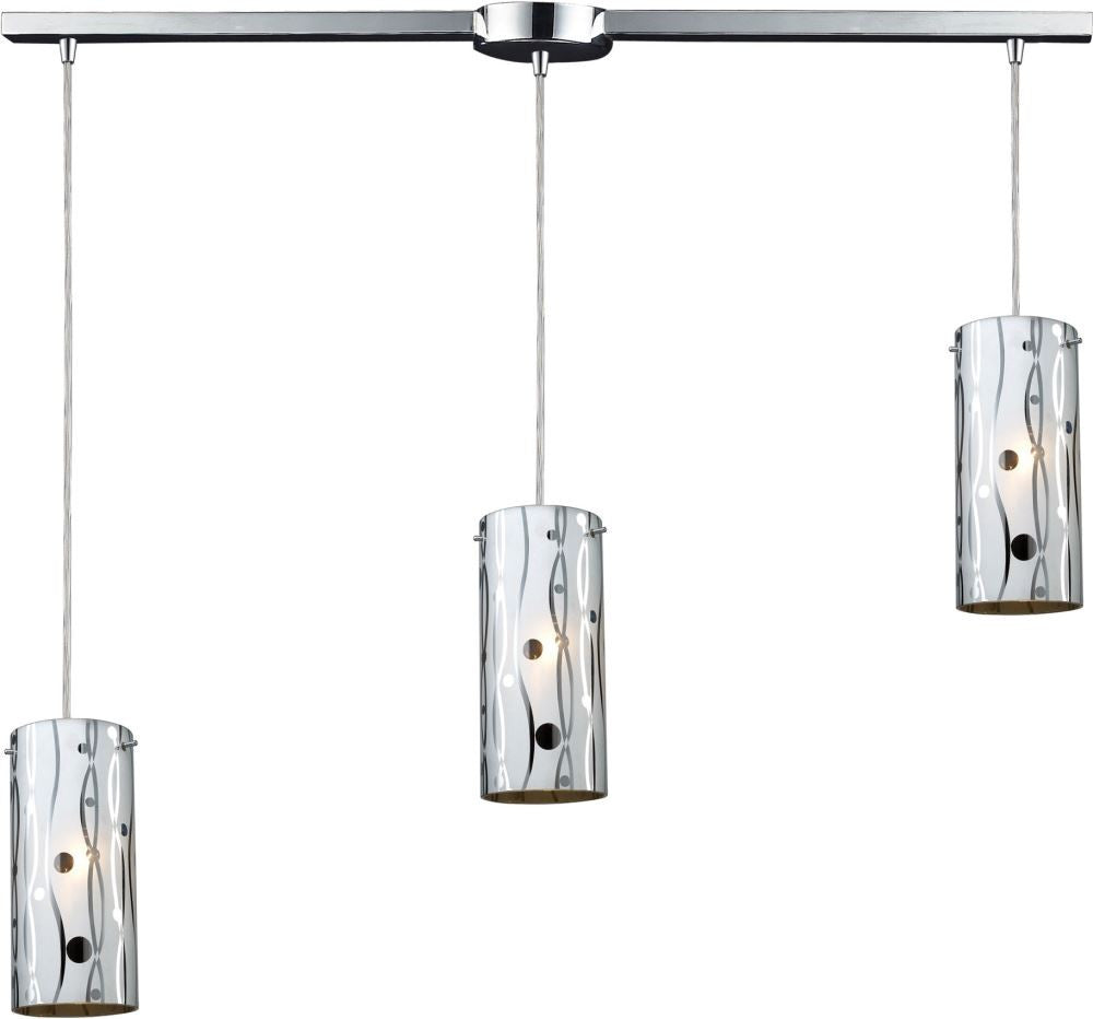 Chromia 3 Light Pendant In Polished Chrome